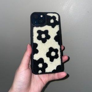 Japan Korean Winter Plush Embroidery Soft Case for iPhone 13